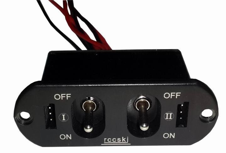 Rccskj Dual Charging Switch Heavy Current Fit FUTABA/ JR connector For RC Car Airplane Model