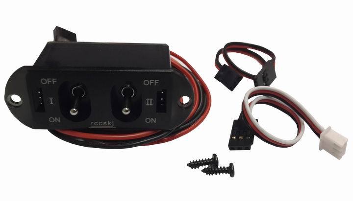 Rccskj Dual Charging Switch Heavy Current Fit FUTABA/ JR connector For RC Car Airplane Model