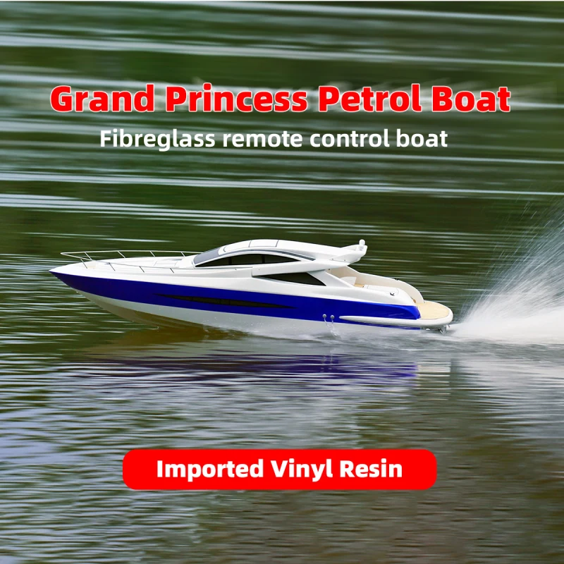 TFL 1305 Princess BWS 30°N 30CC Engine with φ6.35mm Dual Rudder System Fiber Glass Gas RC Boat (ARTR)