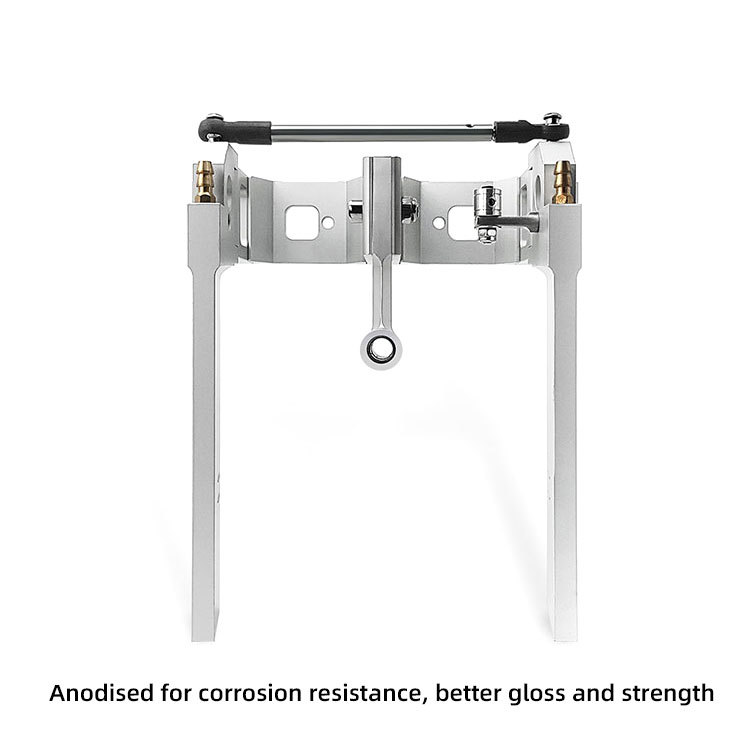 CNC machining of suction cup double rudder 6.35mm shaft diameter Alu alloy material
