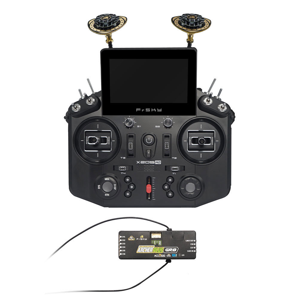 NOBRIM Tandem X20HD Updated FCC Controller Digital Telemetry Transmitter (Blue FCC) and Receiver 2.4GHz Access Points for R/C Model Airplanes (Black Remote Control)