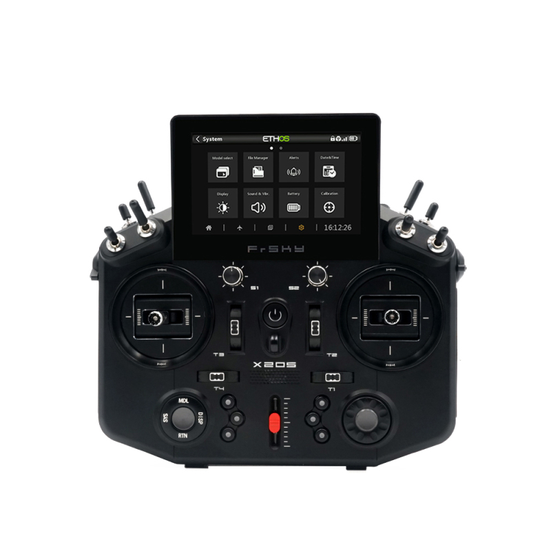 NOBRIM RC Transmitter Controller Tandem X20S Transmitter, and Receiver 2.4GHz Access Points for Remote Control Model Airplanes (Black Remote Control)