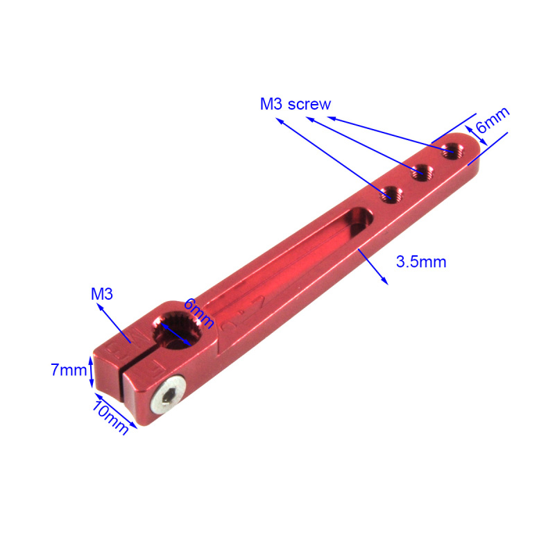 CNC Aluminum Alloy Steering Servo Arm Horn 25T 1/1.25/1.5/1.75/2 inch for RC Model Airplane Car Crawler