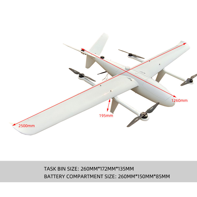 FLT-G250-Motorized drogue fixed-wing drone (empty + box + cable)