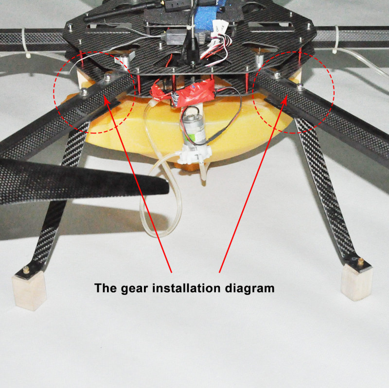 1pair 3K Carbon Fiber Split Landing Gear For 50E Airplane