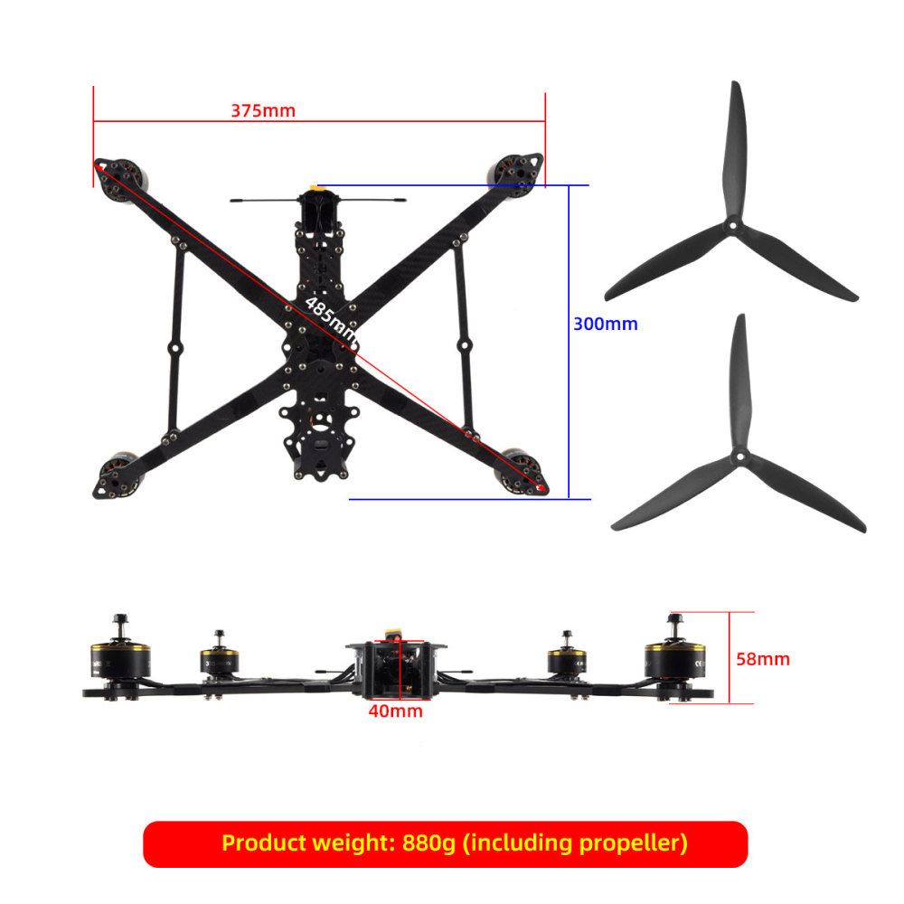 ZYHOBBY FPV traverser kit PNP ELRS2.4G receiver 10 inch traverser PNP version