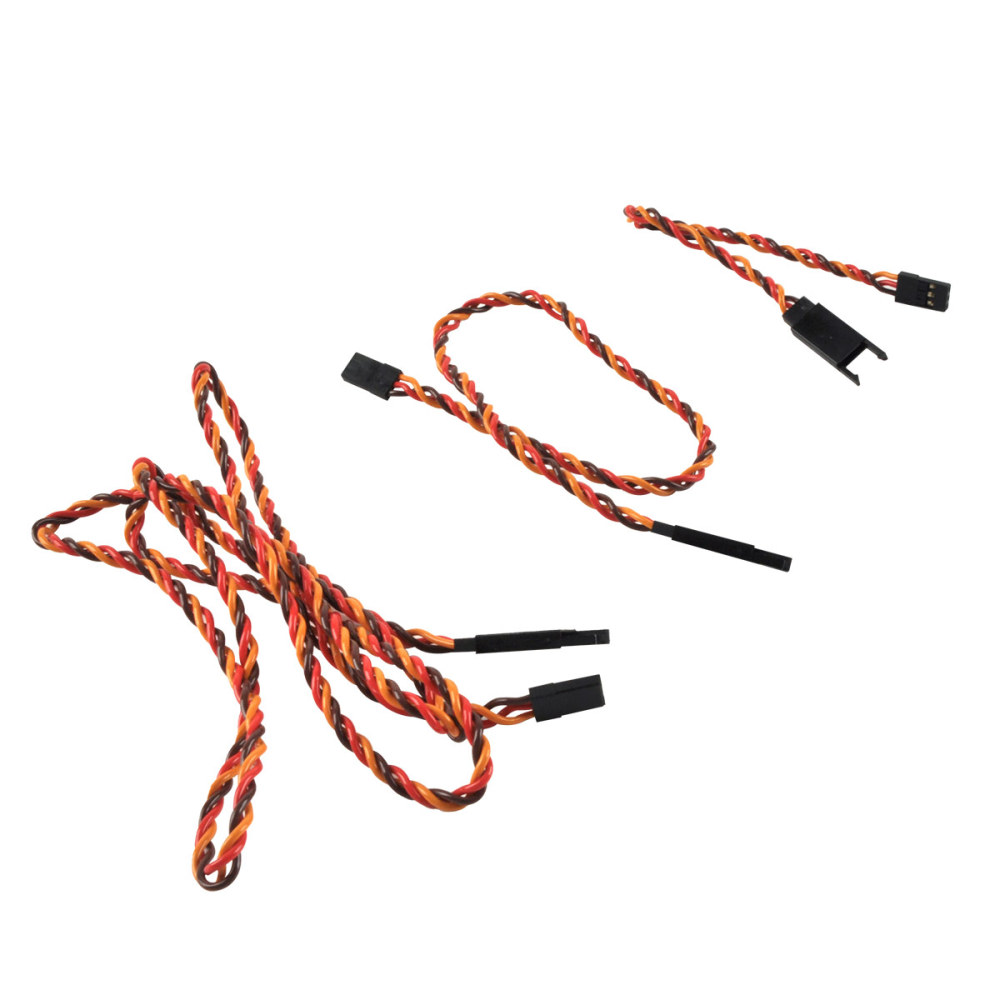 5PCS/lot Servo Extension Wire Twisted Cable Leads 15cm 30cm 100cm for Fixwing Aircarft RC Model Airplane JR Futaba Servos Motor