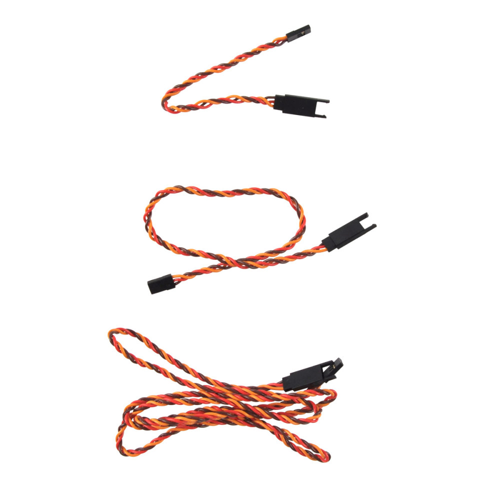5PCS/lot Servo Extension Wire Twisted Cable Leads 15cm 30cm 100cm for Fixwing Aircarft RC Model Airplane JR Futaba Servos Motor