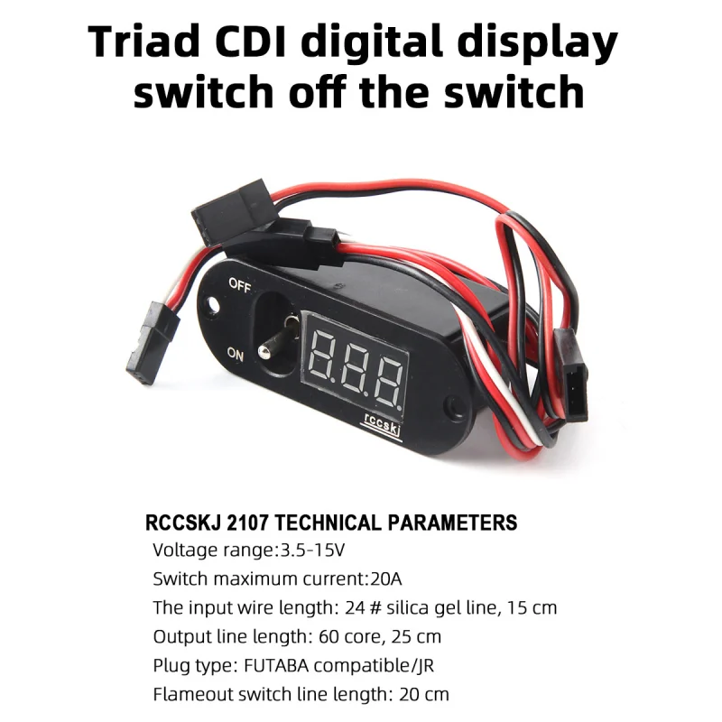3 in 1 Large RC Digital Switch Methanol FUTABA / JR Compatible Methanol Nitro Ignition