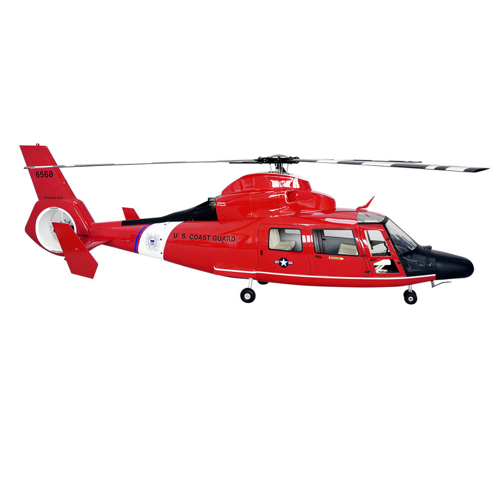 800 Size RC Helicopter Fuselage AS-365 Dolphin Ecureuil Airzermatt Painting Fuselage with Mechanics