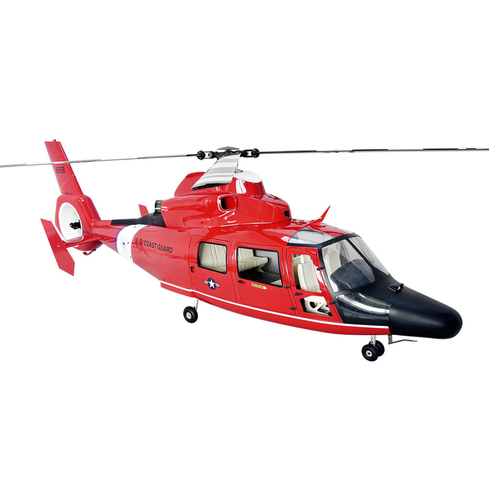 800 Size RC Helicopter Fuselage AS-365 Dolphin Ecureuil Airzermatt Painting Fuselage with Mechanics