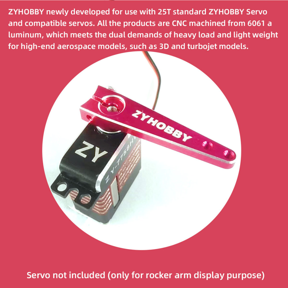 Aluminum Alloy Arm Servo Rocker Arm Gear Hole Steering 1/1.25 inch for RC Model Airplane Car Crawler