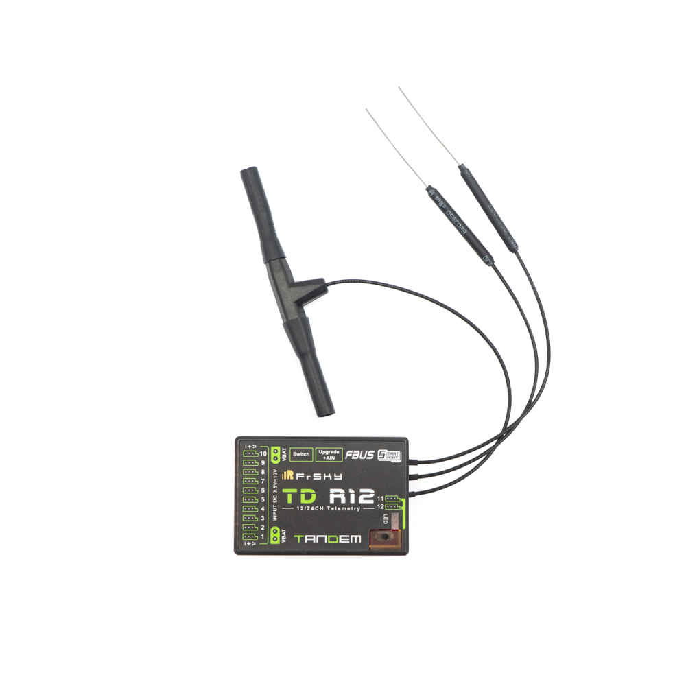 FrSky DUAL 2.4GHz TW R12 Receiver with 3 x 2.4G Antennas for Radiocommunications