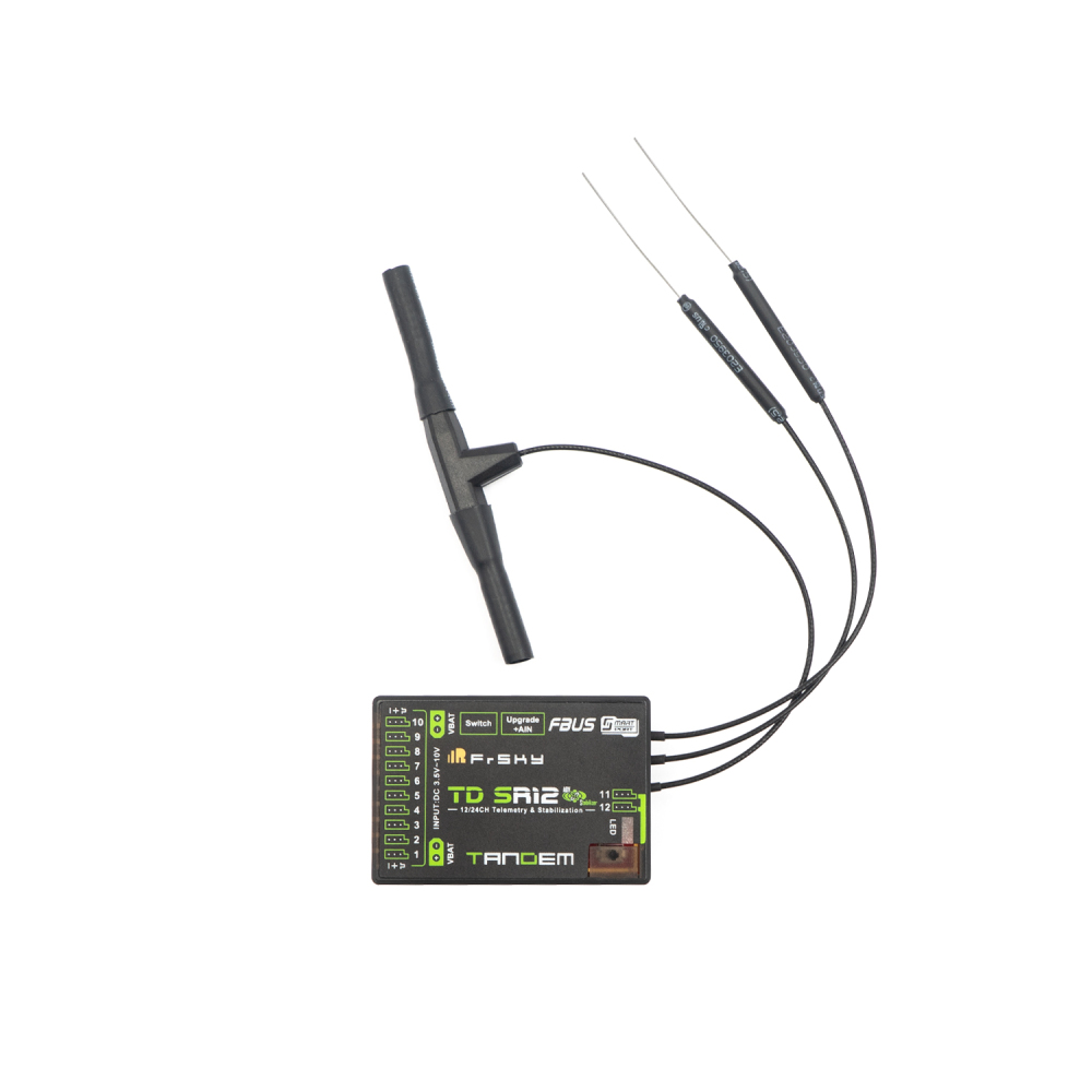 FrSky DUAL 2.4GHz TW R12 Receiver with 3 x 2.4G Antennas for Radiocommunications