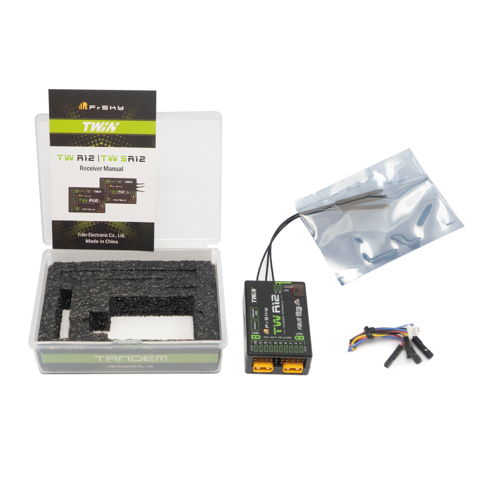 FrSky DUAL 2.4GHz TW R12 Receiver with 3 x 2.4G Antennas for Radiocommunications