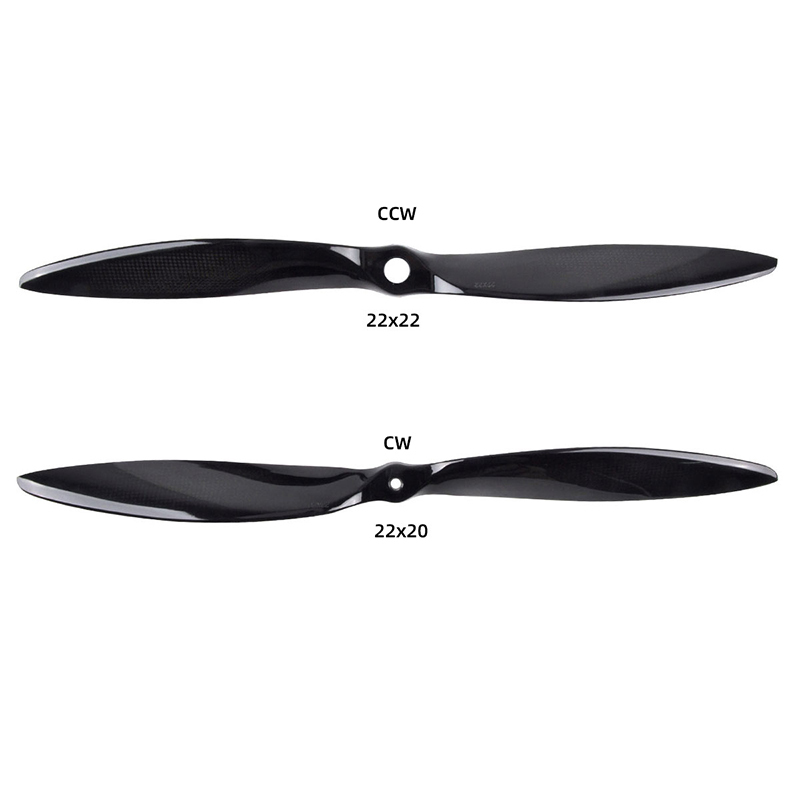 22*20inch+22*22inch carbon fibre propellers, front and rear pair of carbon fibre propellers, suitable for F3A aircraft models