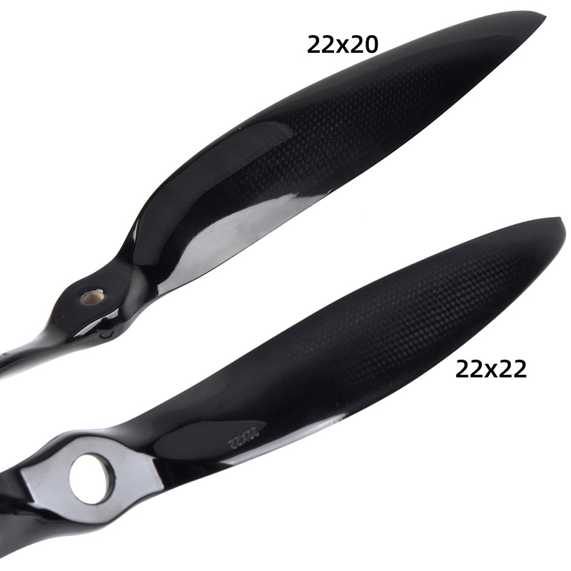 22*20inch+22*22inch carbon fibre propellers, front and rear pair of carbon fibre propellers, suitable for F3A aircraft models