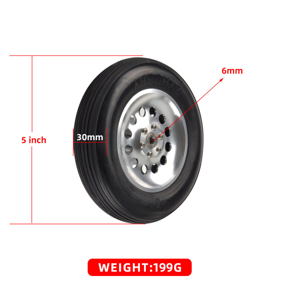 ZYHOBBY Rubber Wheel 5inch 6inch Suitable for RC airplane models