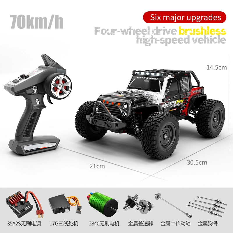 RC Car 1/16 Electric Four-Wheeled Bigfoot car Wireless Remote Control Wrangler car Climbing car Electric Simulation car Model Toys