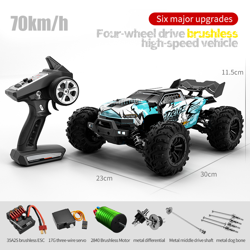 RC Car 1/16 Electric Four-Wheeled Bigfoot car Wireless Remote Control Wrangler car Climbing car Electric Simulation car Model Toys