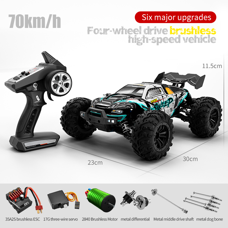 RC Car 1/16 Electric Four-Wheeled Bigfoot car Wireless Remote Control Wrangler car Climbing car Electric Simulation car Model Toys