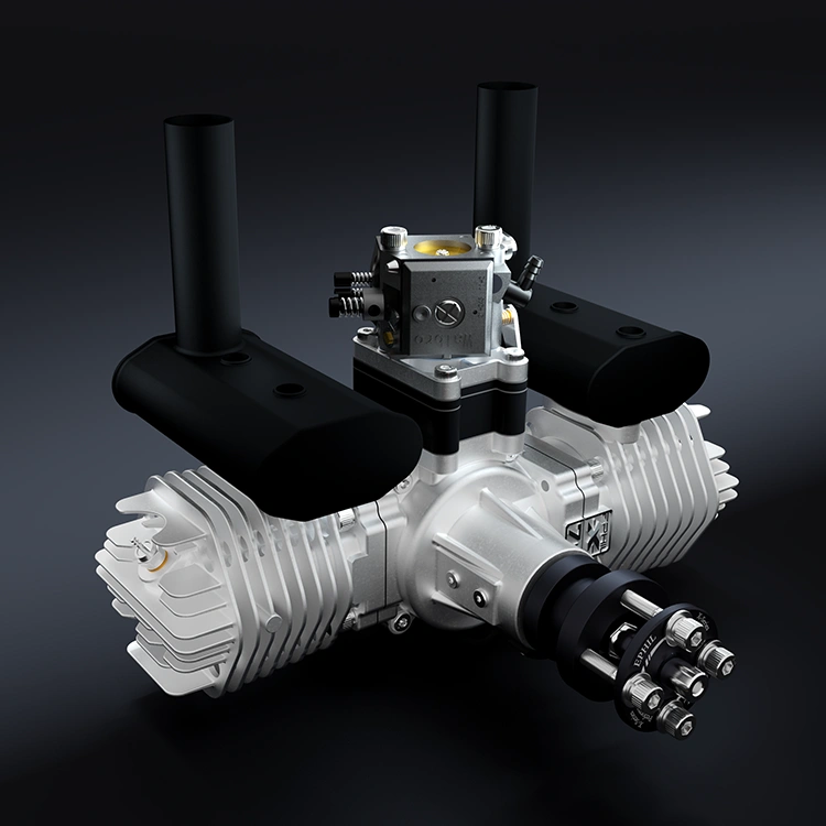 EPHIL XG-Series X-Series 76cc Capacity (Spark Plug Gasoline Engine) Twin Cylinders, Rear-Mounted Suitable for oil-powered aircraft