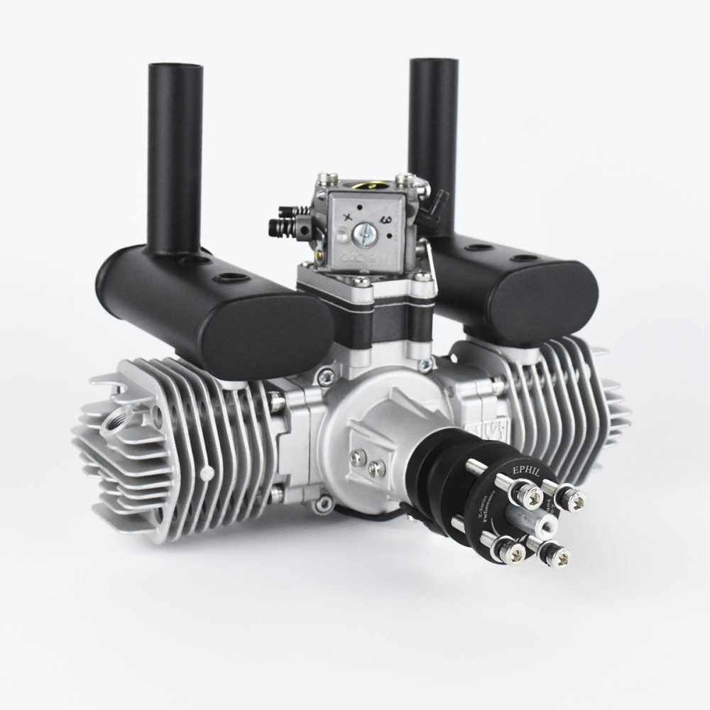 EPHIL XG-Series X-Series 76cc Capacity (Spark Plug Gasoline Engine) Twin Cylinders, Rear-Mounted Suitable for oil-powered aircraft