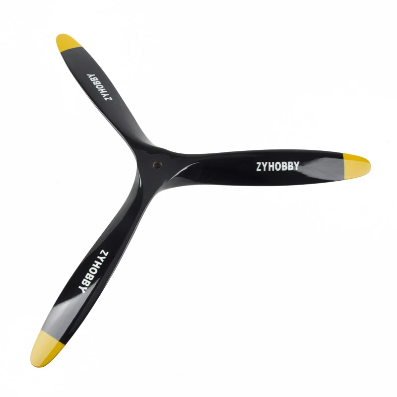 21*12inch Wooden Propeller Three-Blade Oil-Powered Positive Propeller  Black