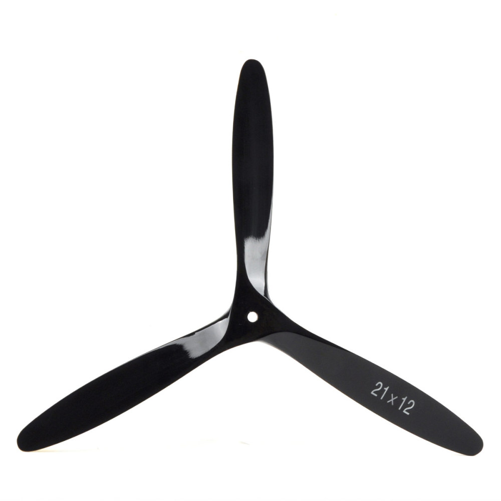 21*12inch Wooden Propeller Three-Blade Oil-Powered Positive Propeller  Black
