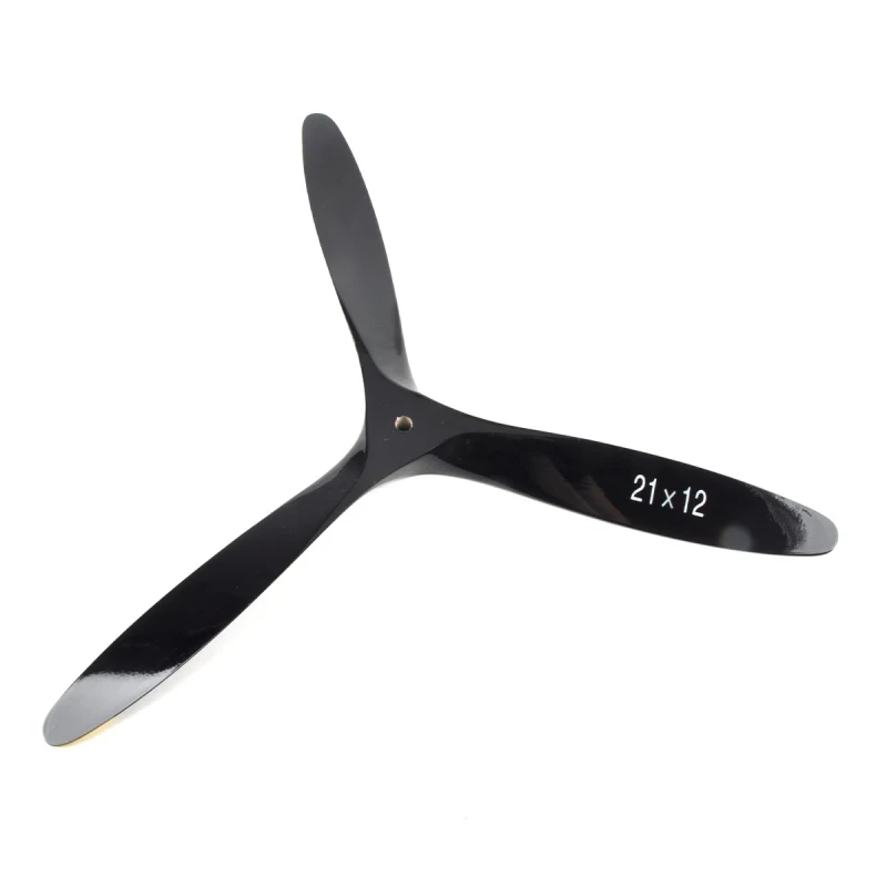 21*12inch Wooden Propeller Three-Blade Oil-Powered Positive Propeller  Black