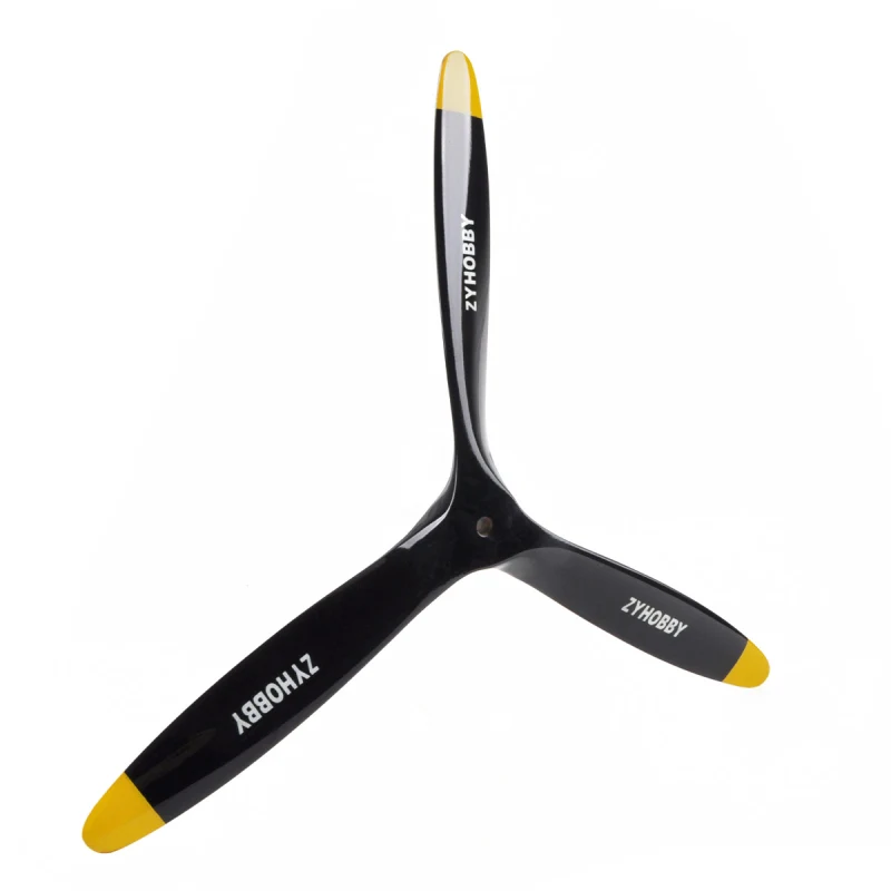 21*12inch Wooden Propeller Three-Blade Oil-Powered Positive Propeller  Black