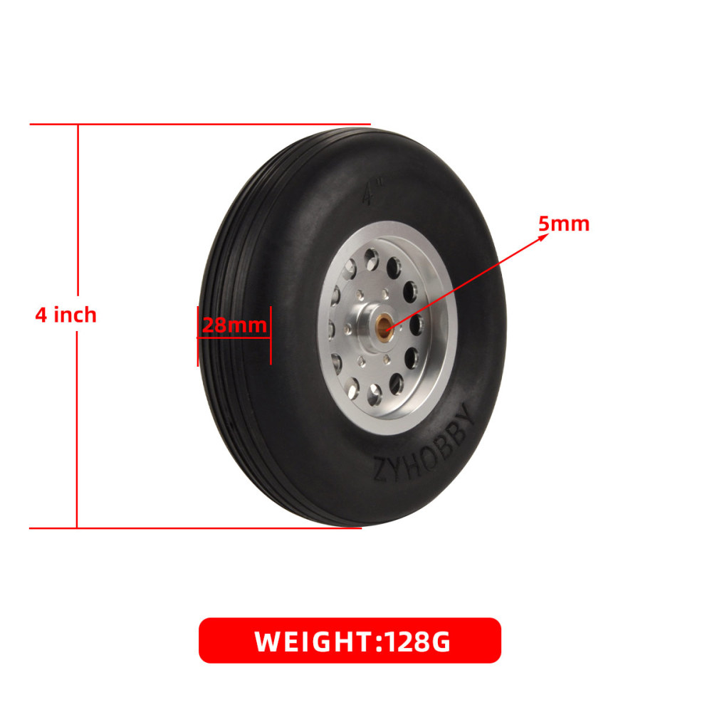 ZYHOBBY Rubber Tires Aluminum Core 1.75inch 3inch 3.5inch 2.5inch 4inch 4.5inch For RC Airplanes