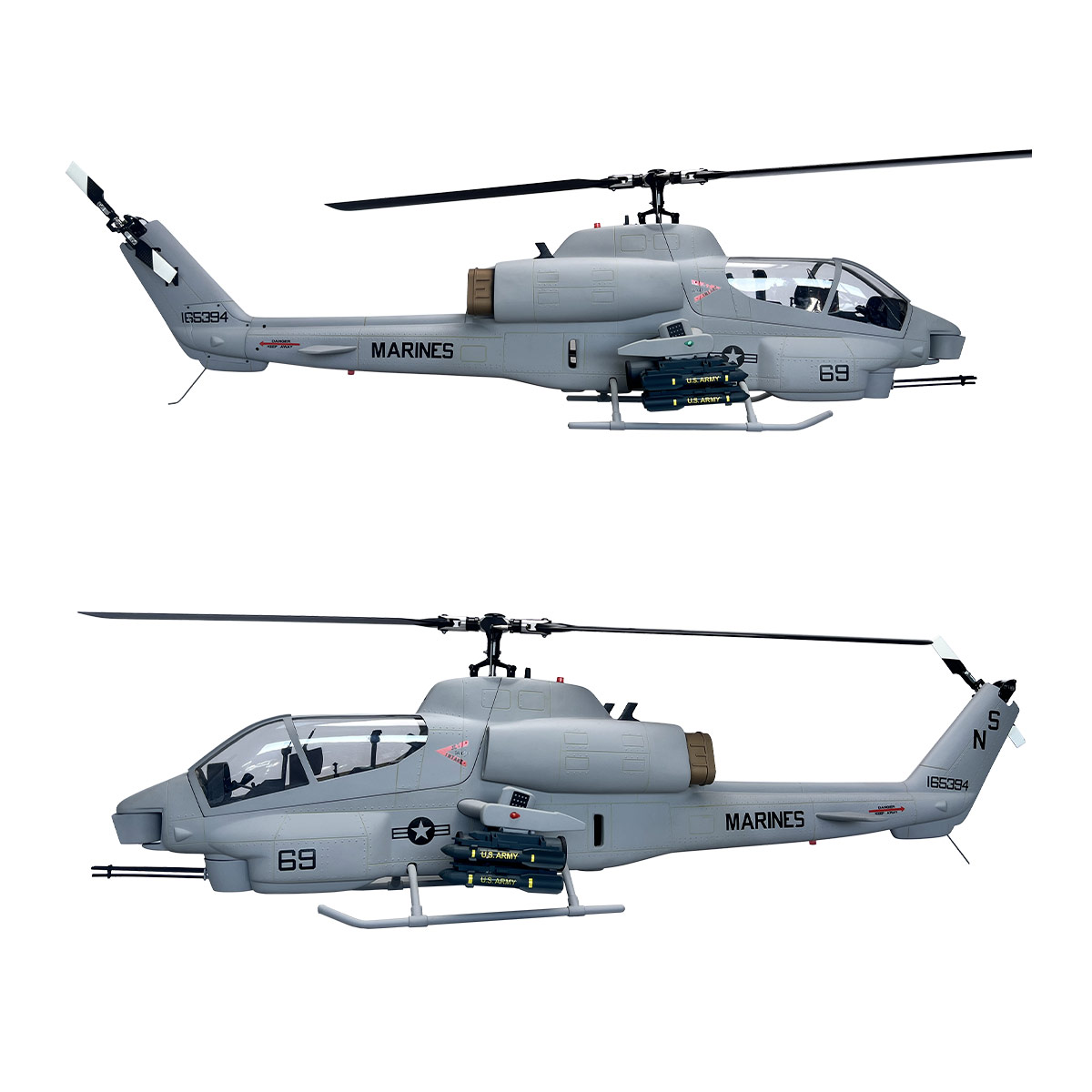 500 Size AH-1 Cobra RC Helicopter Fuselage Outer Cover Scale Model