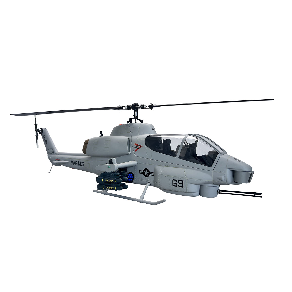 500 AH-1S Cobra Gray RC Helicopter Fuselage 500 Size with