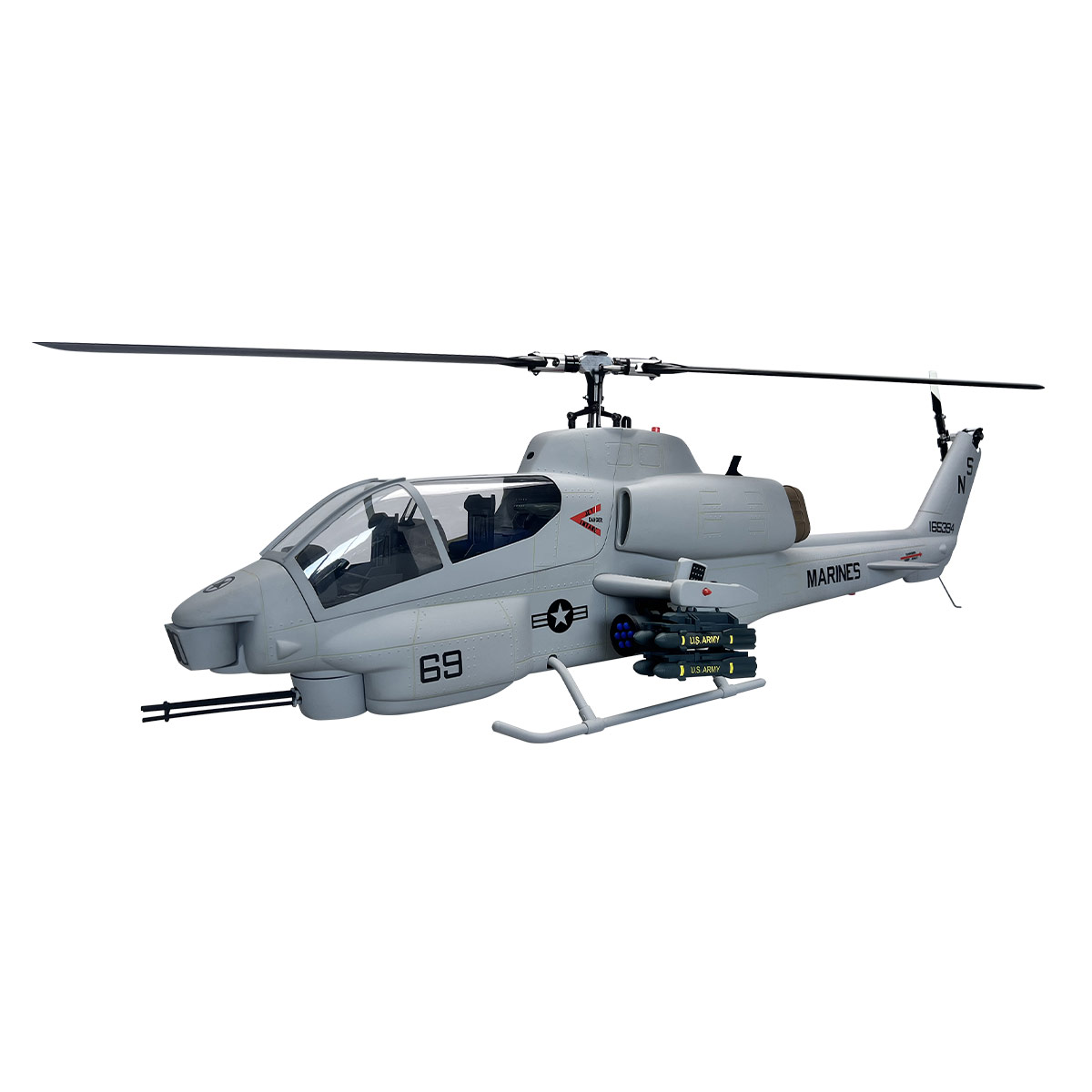 500 AH-1S Cobra Gray RC Helicopter Fuselage 500 Size with