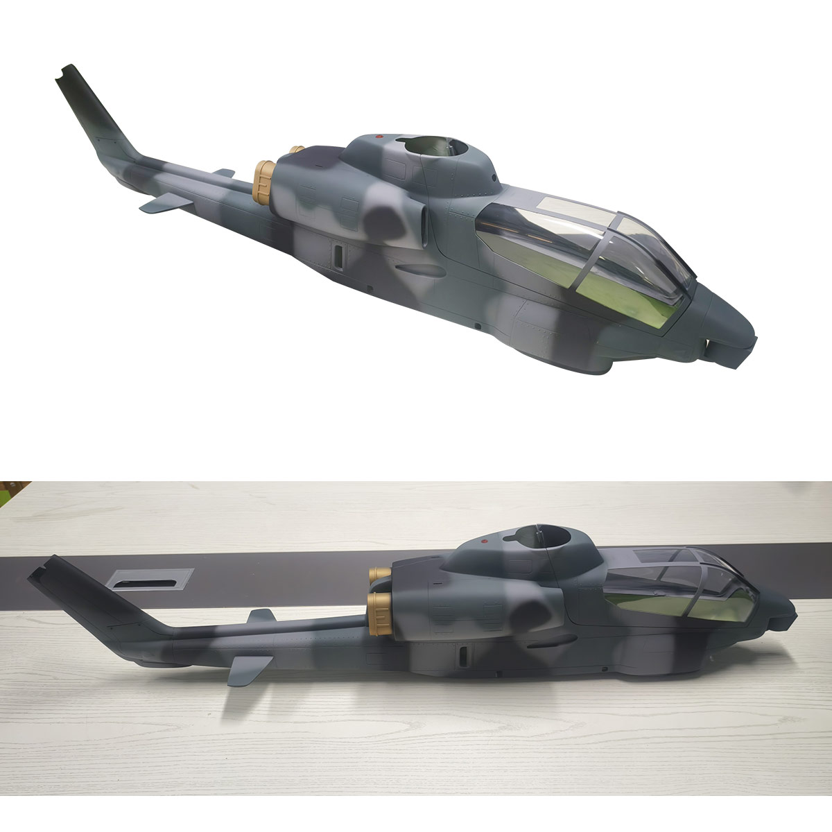 500 Size AH-1 Cobra RC Helicopter Fuselage Outer Cover Scale Model