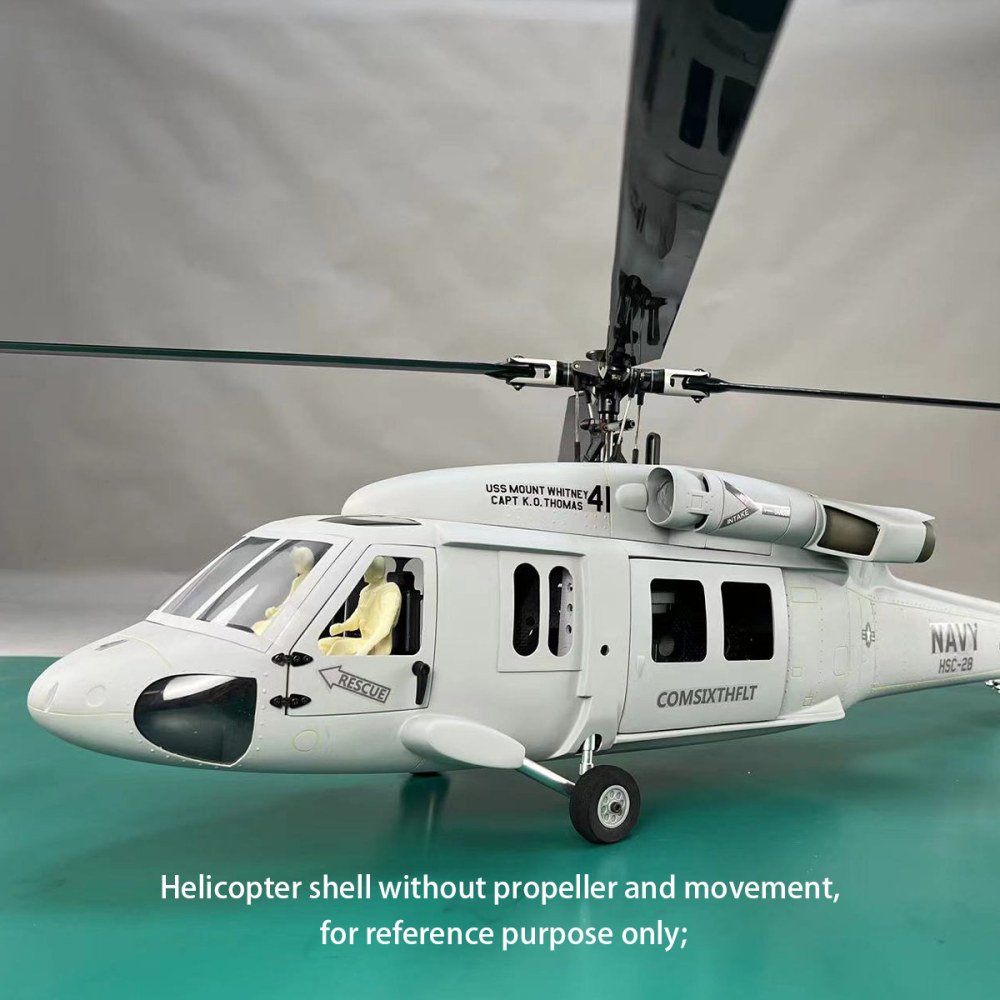 500 Size UH-60 Black Hawk Gray Helicopter Fuselage