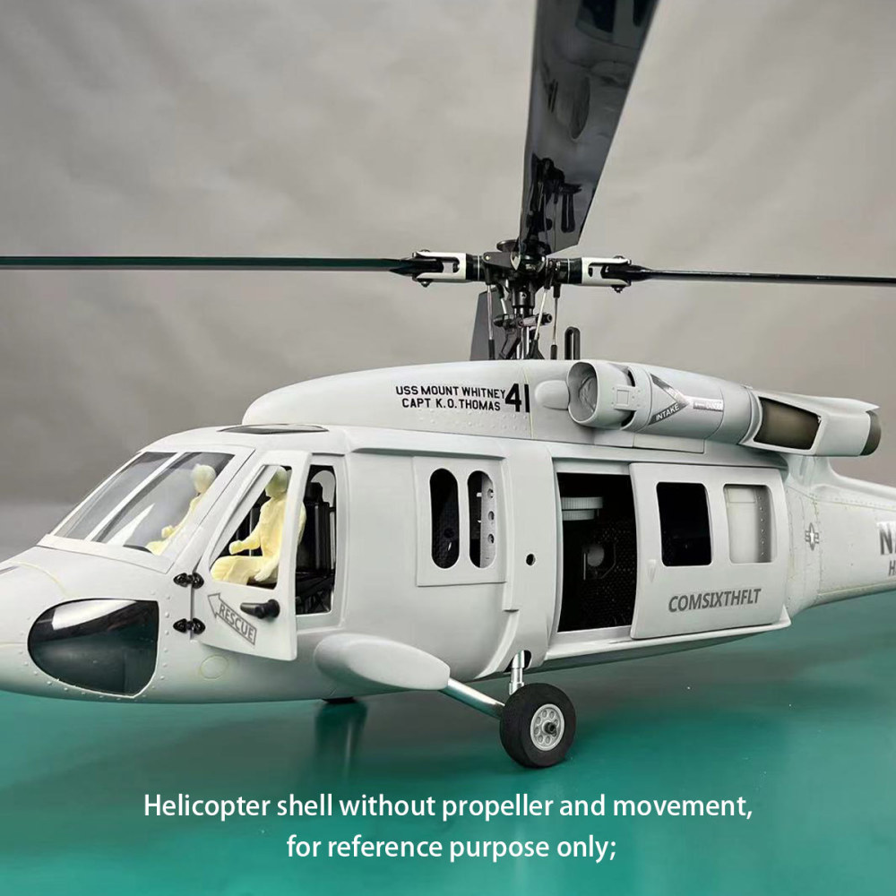 500 Size UH-60 Black Hawk Gray Helicopter Fuselage