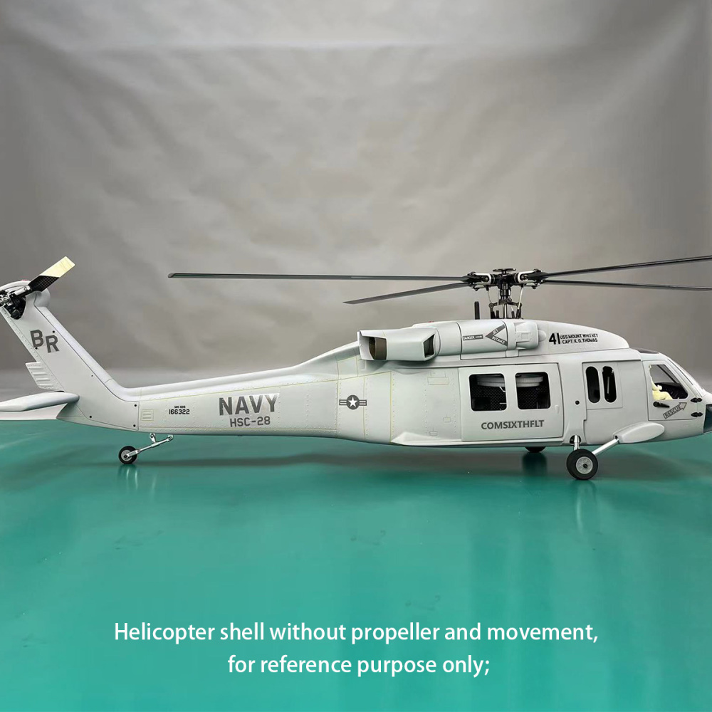 500 Size UH-60 Black Hawk Gray Helicopter Fuselage