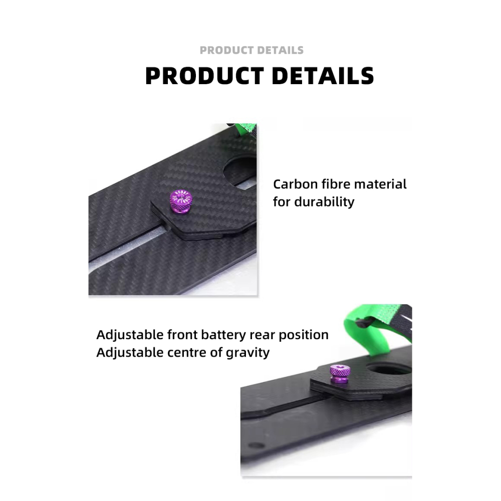 Battery Tray Epoxy/Carbon Adjustable Multifunction Battery Plate For RC models