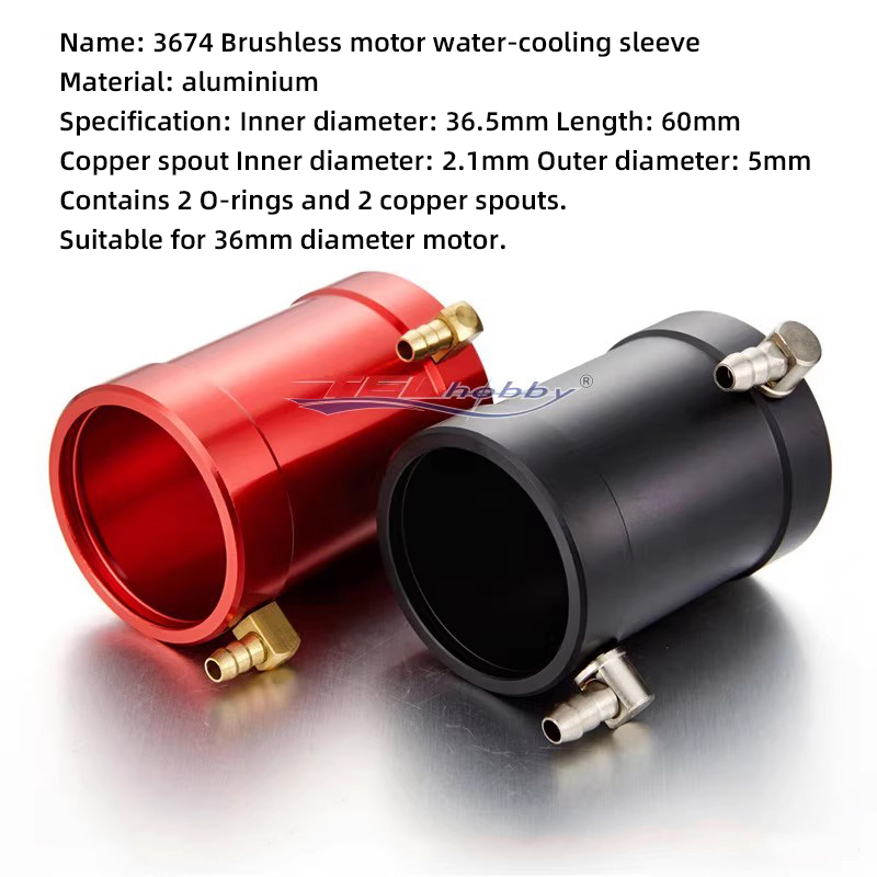 TFL 3674(36*60) Motor Water Jacket Boat Model Accessories Aluminum Water-Cooling Sleeve Suitable for 36MM diameter motors
