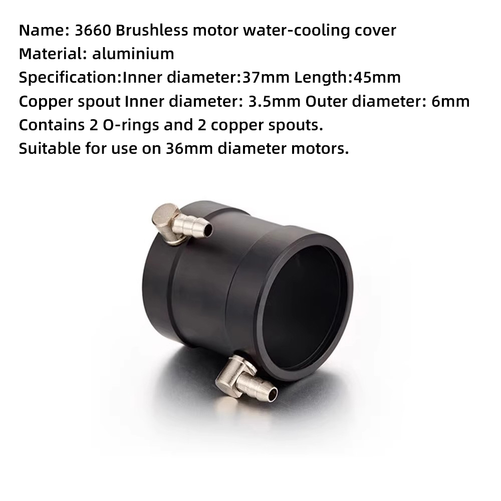 TFL 3660 Brushless Motor Water-cooling Cover Aluminium Water-Cooling Cover Suitable For Use on 36mm Diameter Motors Boat Model Accessories