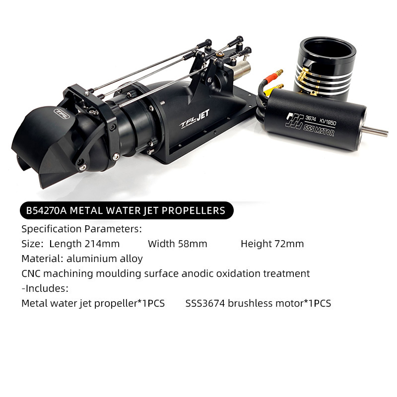 Metal Water Jet Propellers Jet Pump Water Jet Drive Boat Remote Control Ship Model Modification(Servo not included)