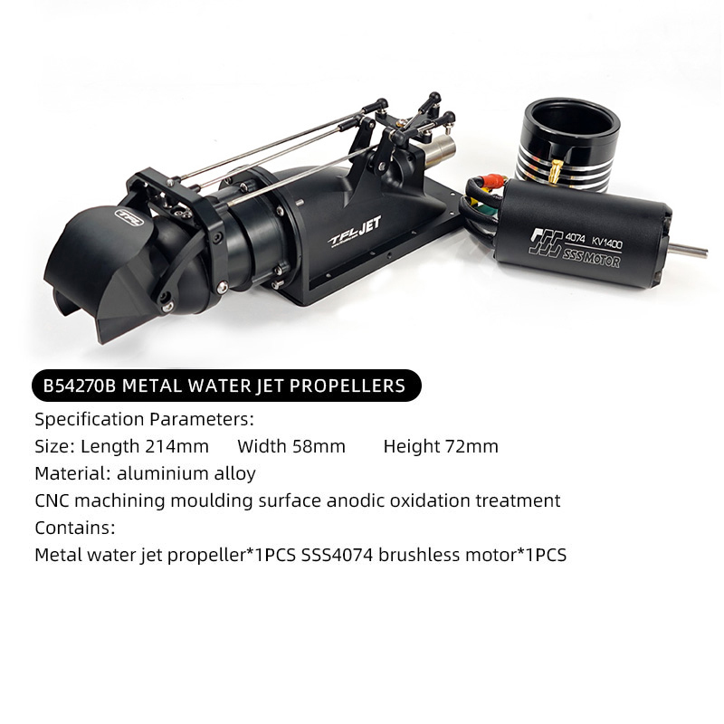 Metal Water Jet Propellers Jet Pump Water Jet Drive Boat Remote Control Ship Model Modification(Servo not included)