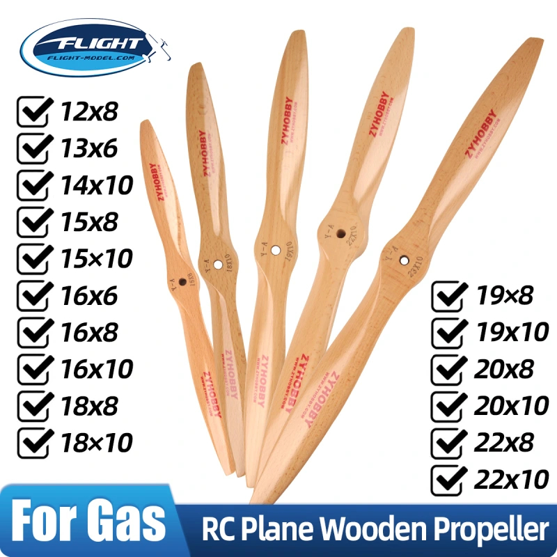 1Pcs 2-blade Wooden Wood Propeller Prop 9inch to 21inch for Gas RC Aircraft Model