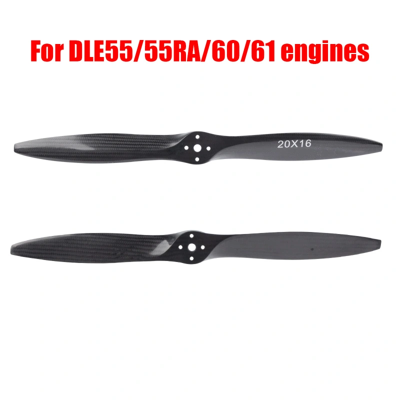 Propeller Carbon Fiber Propeller Black 20*16 inch For DLE55/55RA/60/61 Engine