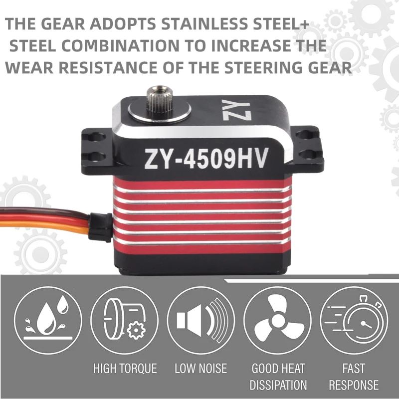 ZY Servo ZY-4509HV 45KG High Voltage Brushless Digital Servo High Torque Metal Casing
