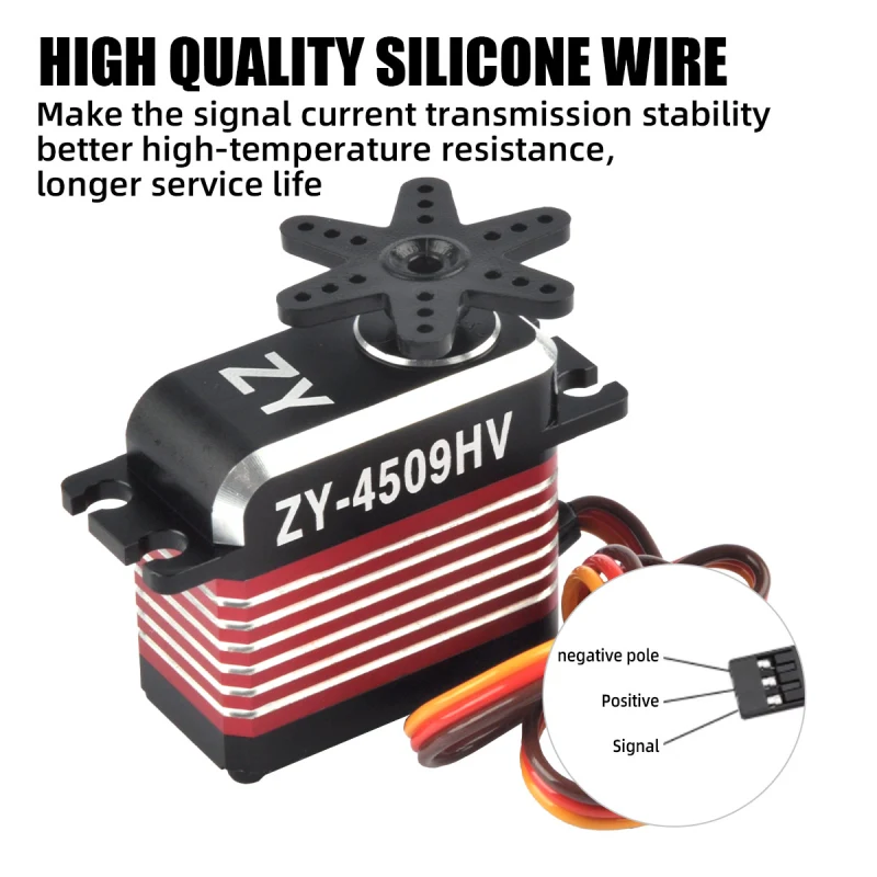ZY Servo ZY-4509HV 45KG High Voltage Brushless Digital Servo High Torque Metal Casing