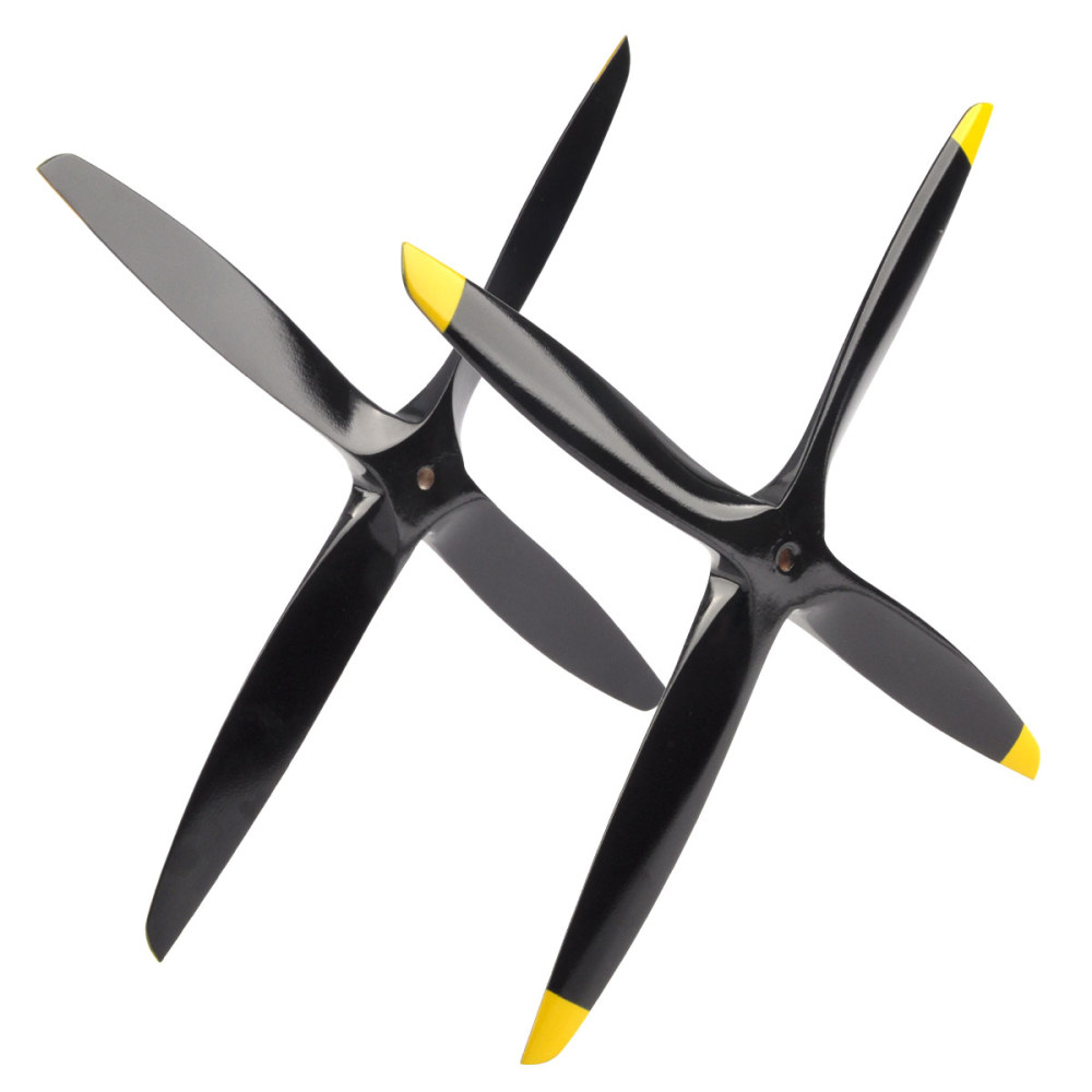 Propeller  Wooden Propeller 4 Blade Propeller CW for RC Airplane （12*5inch,Tractor）