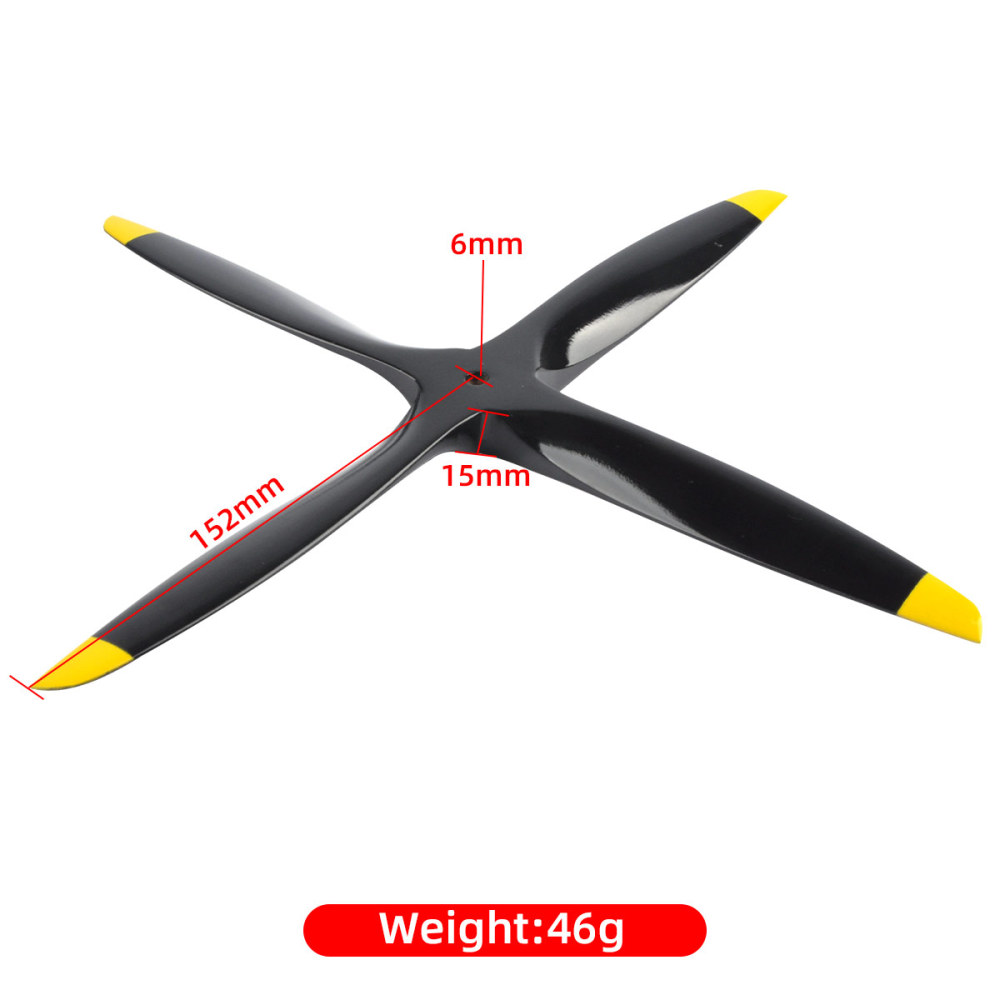 Propeller  Wooden Propeller 4 Blade Propeller CW for RC Airplane （12*5inch,Tractor）